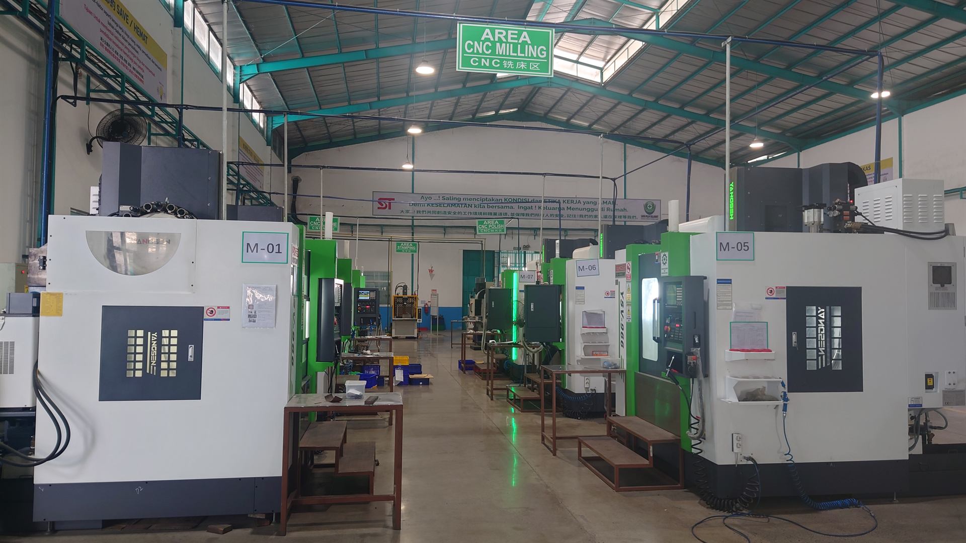 CNC milling area, PT SHEDA TOOLS INDONESIA
